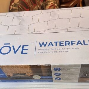 OVE Waterfall String Light - Elegant White Design, 1200 LED Soft White